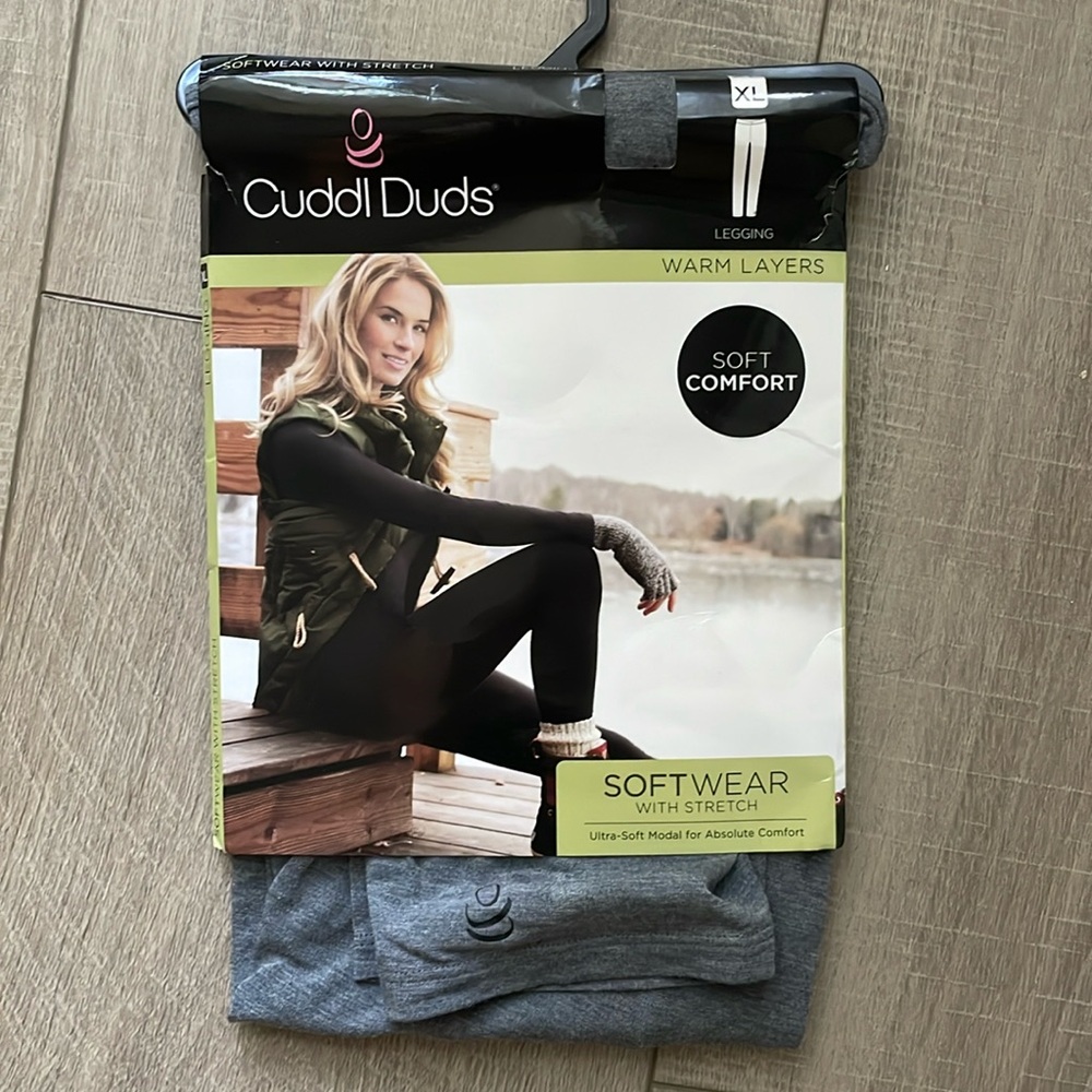 Cuddl Duds warm layers - Soft wear with stretch XL - color heather grey